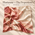 VCALVORIA™ Florienne Women’s Silk Square Scarf — Oversized Floral Print Satin Neck Scarf & Headscarf